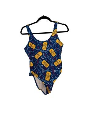 Shinesty Samuel Adams Summer Ale Swimsuit – Wmn’s Size L, Retro Print One-Piece
